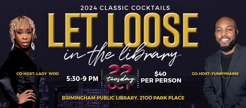 2024 Classic Cocktails Let Loose in the library